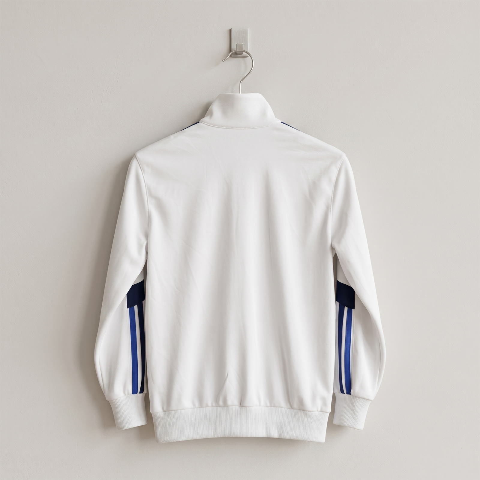 Tracksuit (ကတ္တီပါကိုယ်ထည် အဖြူ အပြာစပ်) image 1