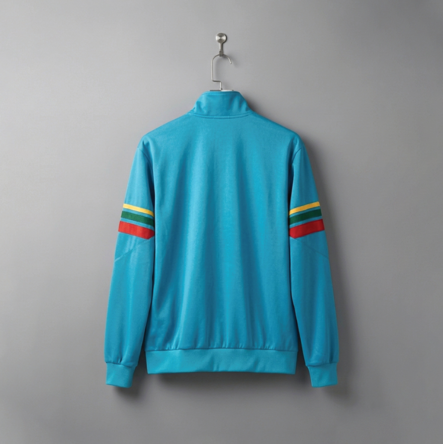 Tracksuit (ကတ္တီပါမိုးပြာဝါစိမ်းနီလိုင်းသုံးလိုင်း) image 2