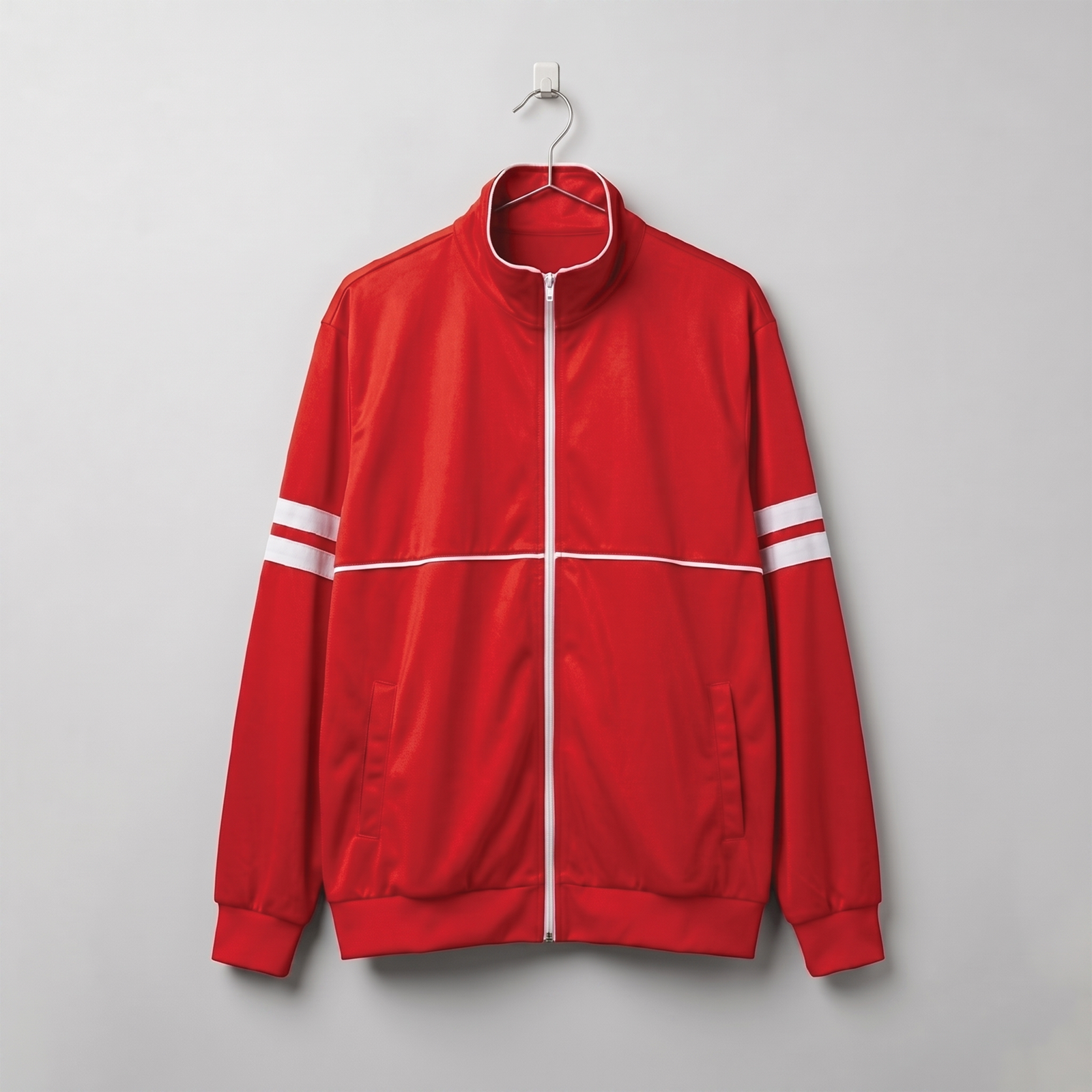 Tracksuit (ကတ္တီပါအနီဖြူစပ်) image 1