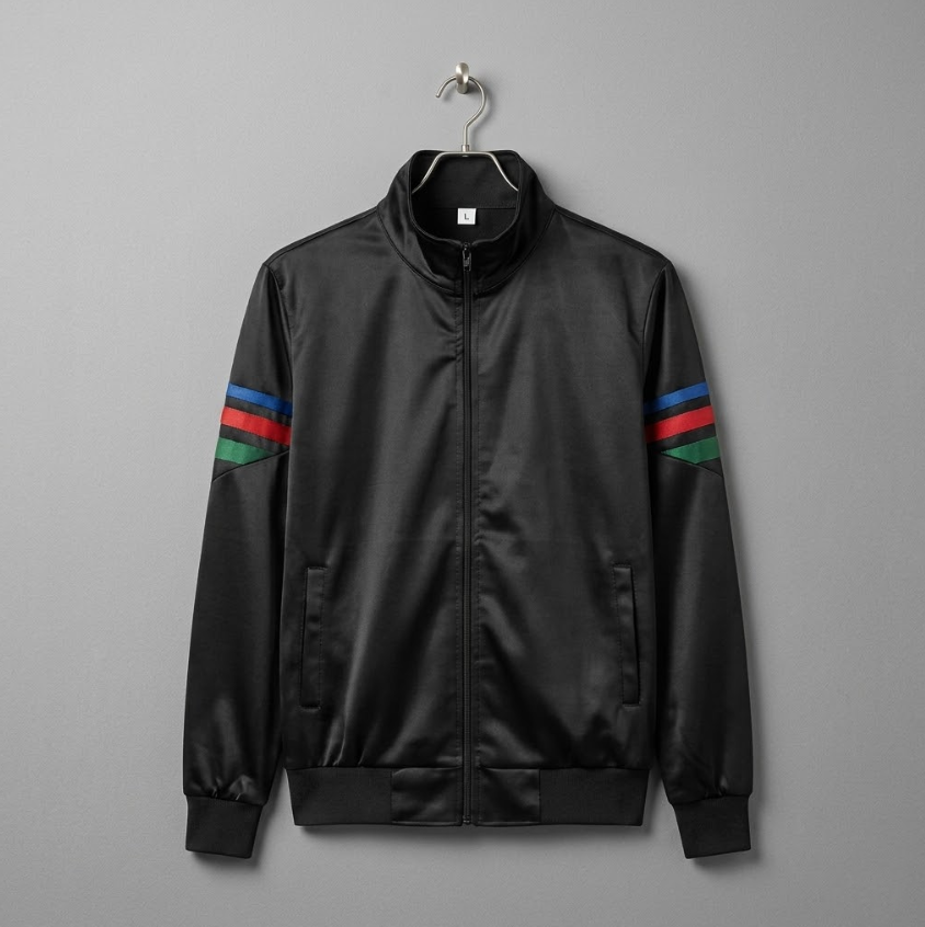 Tracksuit (ကတ္တီပါအနက် ပြာနီစိမ်းစပ်) image 1