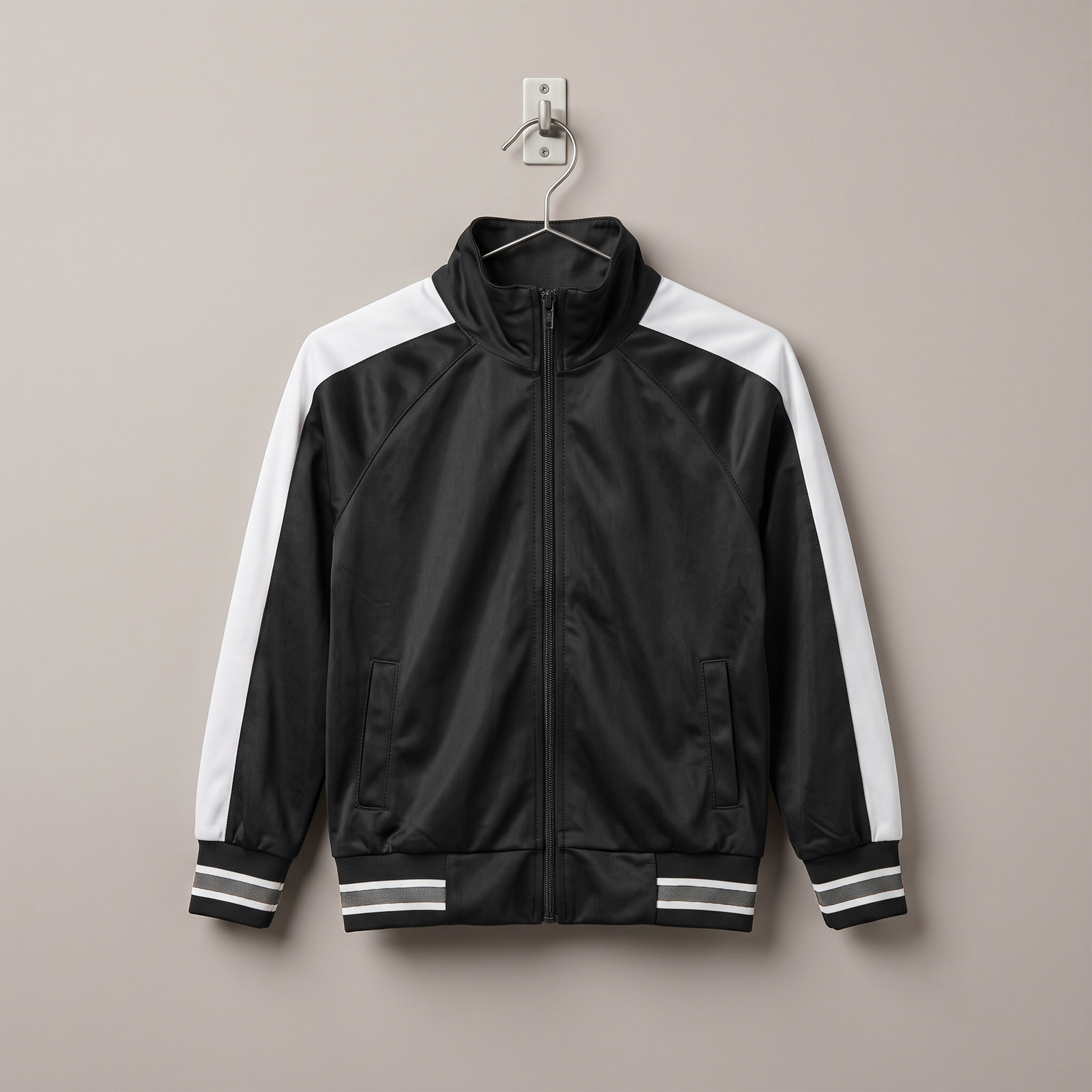 Baby Tracksuit (ကတ္တီပါနက်ဖြူစပ်) image 1
