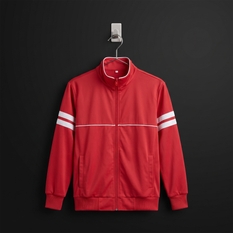 Tracksuit (ကတ္တီပါအနီရင့် ဖြူစပ်)