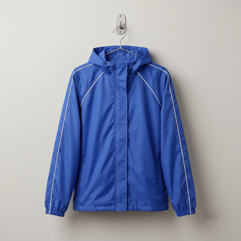 Rain Jacket (MK အပြာ(ဇစ်ဖုံပါ၊ဦးထုပ်ပါ၊ အသားထူ))