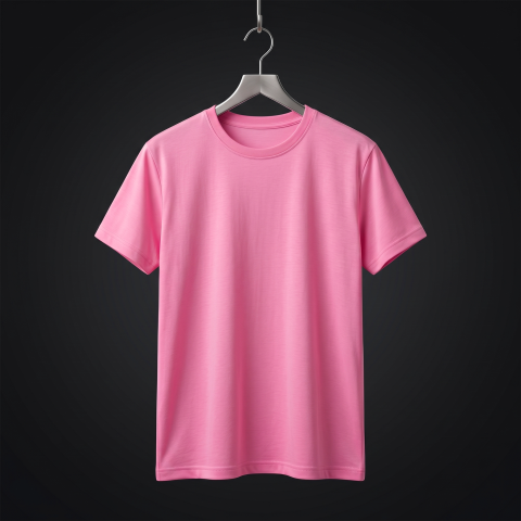 T Shirt CVC သား ပန်းရောင်