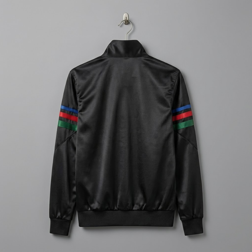 Tracksuit (ကတ္တီပါအနက် ပြာနီစိမ်းစပ်) image 2
