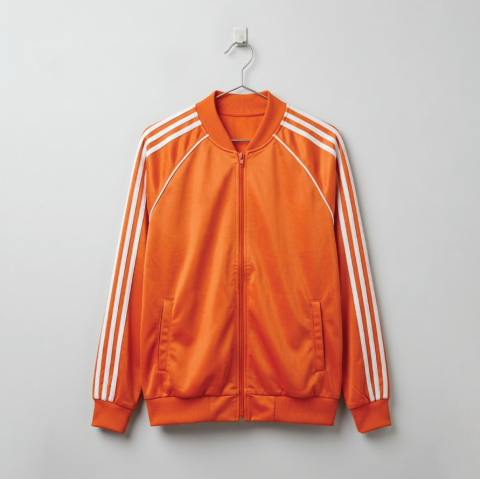 Tracksuit (ကတ္တီပါလိမ္မော်လိုင်းသုံးလိုင်းအဖြူ)
