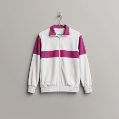 Tracksuit (ကတ္တီပါအဖြူ ပန်း ခရမ်းစပ် အစည်းကြယ်)