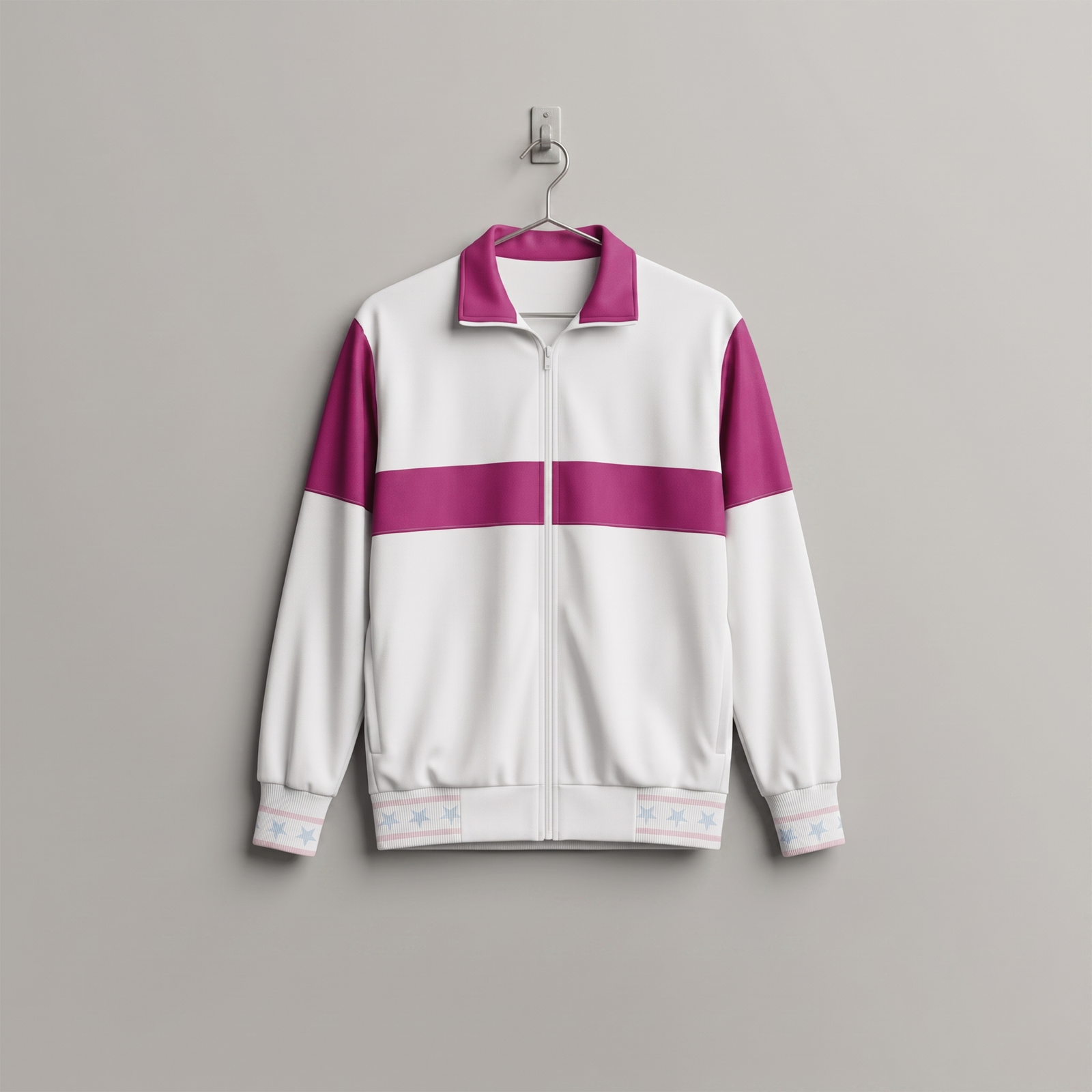 Tracksuit (ကတ္တီပါအဖြူ ပန်း ခရမ်းစပ် အစည်းကြယ်) image 2