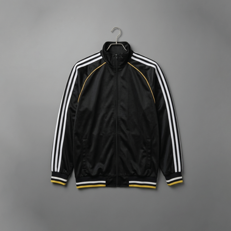 Tracksuit (ကတ္တီပါအနက်လိုင်းသုံးလိုင်းစပေါ့ဖြူ) image 1