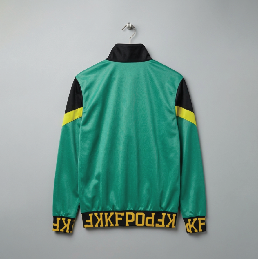 Tracksuit (ကတ္တီပါကျေးဥစိမ်းနက်ဝါစပ်) image 2